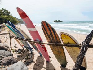 Surfboardverleih in Puerto Viejo, Costa Rica