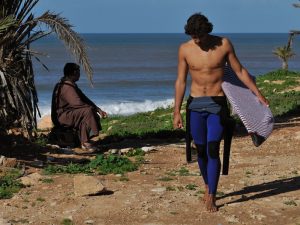 Surfer bei La Source, Marokko