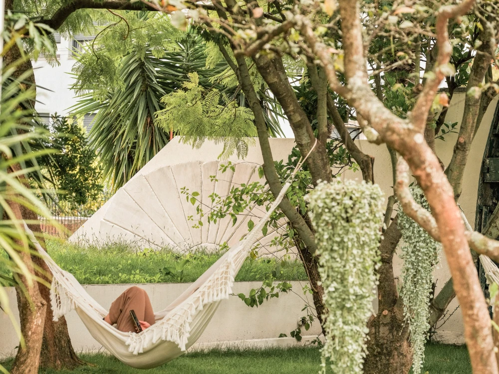 Garten der Porto Surf Lodge